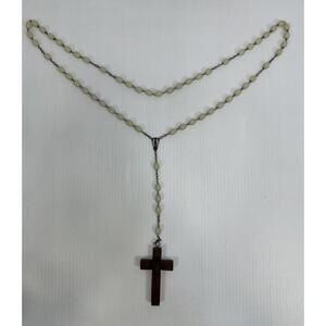 Vintage Large 33" Luminous Glow in the Dark‎ Large Rosary Beads Large Crucifix